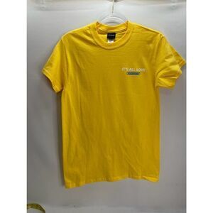 Moodswings 'Its all Love' Yellow Short Sleeve t-shirt size Small